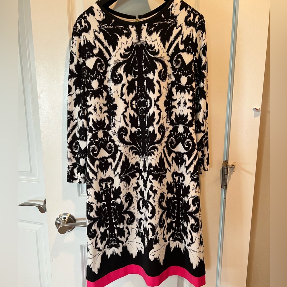 Okay black and hot pink trim dress by Eliza J